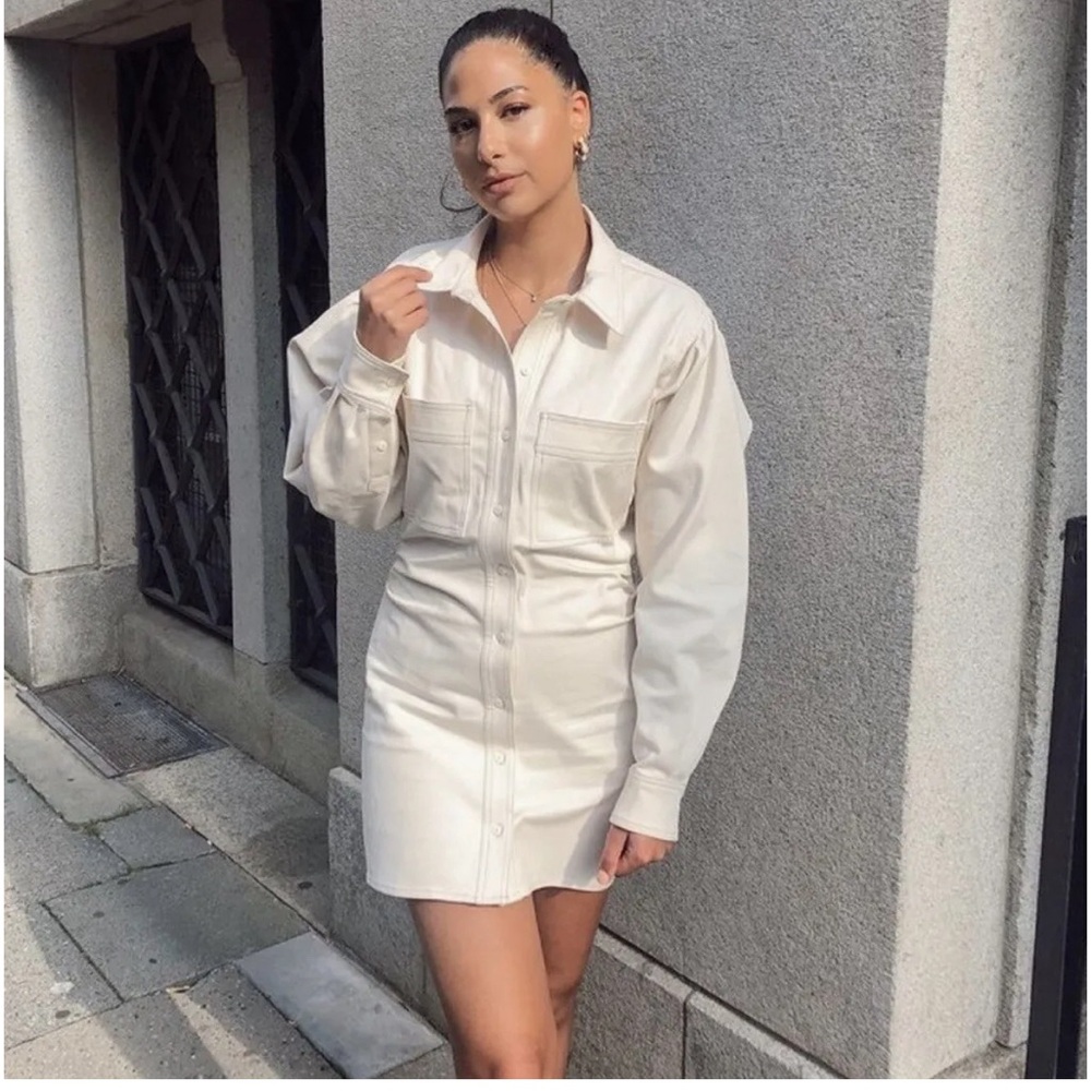 Zara denim shirt dress